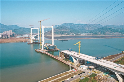 六橫公路大橋梅山水道 引橋貫通