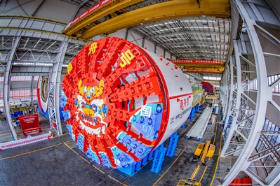 金塘海底隧道建設再添“利器” 超大直徑盾構機“甬舟號”昨下線(xiàn)
